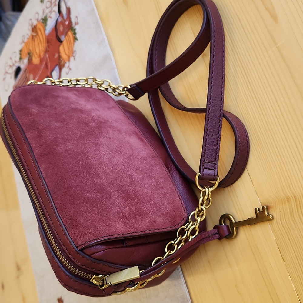Fossil Aria Cabernet Small Crossbody Shoulder Bag - Picture 4 of 17